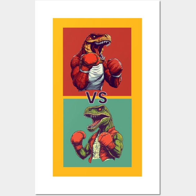 Jurassic Fight Wall Art by Daniac's store